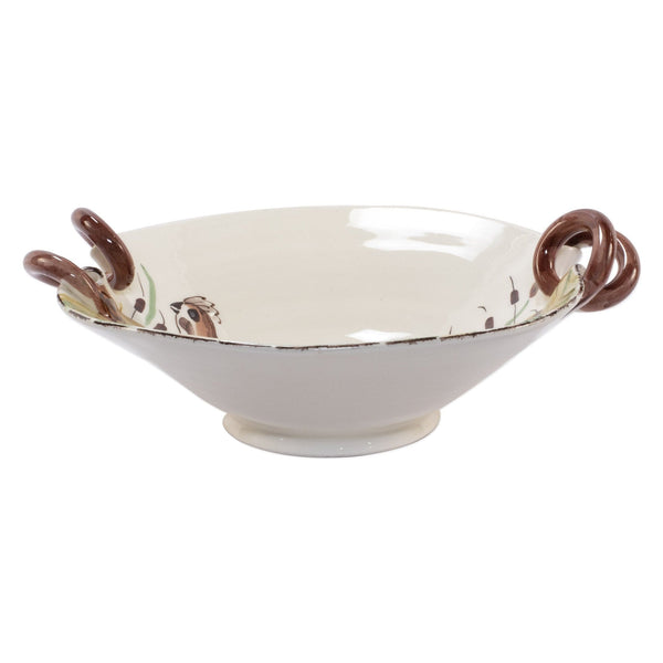 Wildlife Quail Scallop Handled Bowl by VIETRI