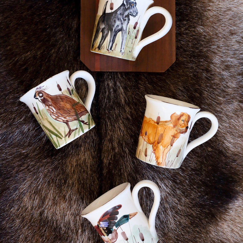 Wildlife Black Hunting Dog Mug