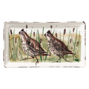 Wildlife Quail Rectangular Platter by VIETRI