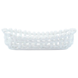 Woven Baskets White Bread Basket by VIETRI