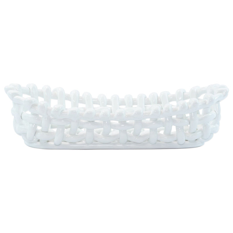 Woven Baskets White Bread Basket by VIETRI